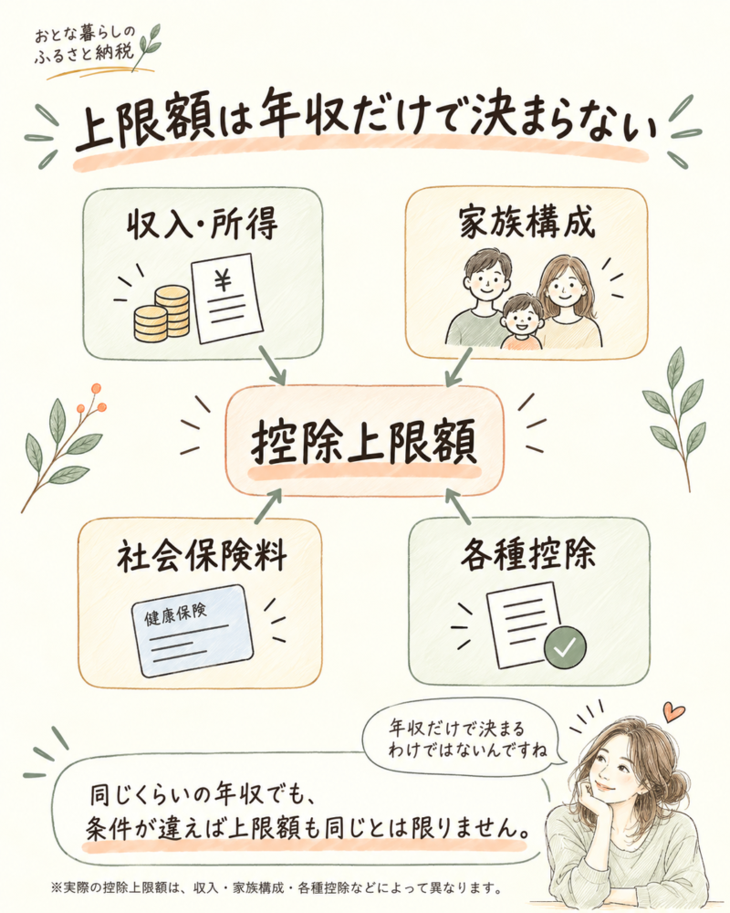上限額は年収だけでは決まらない